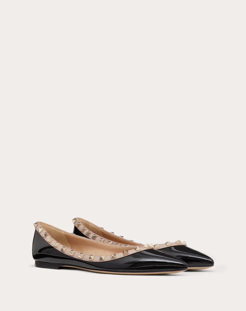 PATENT ROCKSTUD BALLET FLAT - Image 1